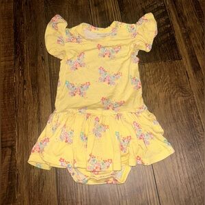 Posh Peanut Baby Girl Yellow Floral Butterfly Twirl Dress Size 3-6 Months